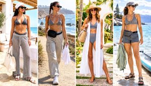 18 Gray Crochet Swimwear Outfit Ideas for Beach Days