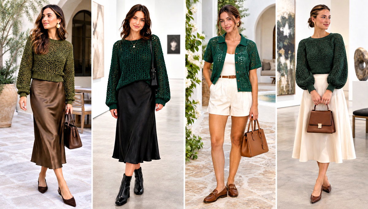 24 Green Crochet Jumper Outfit Ideas for Cozy Weekends