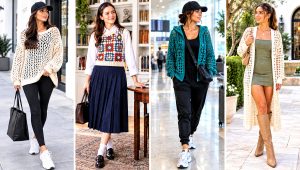 18 Grid Crochet Sweater Design Outfit Ideas for Cozy Days
