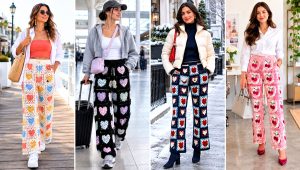 24 Heart Granny Square Pants Outfit Ideas for Playful Style