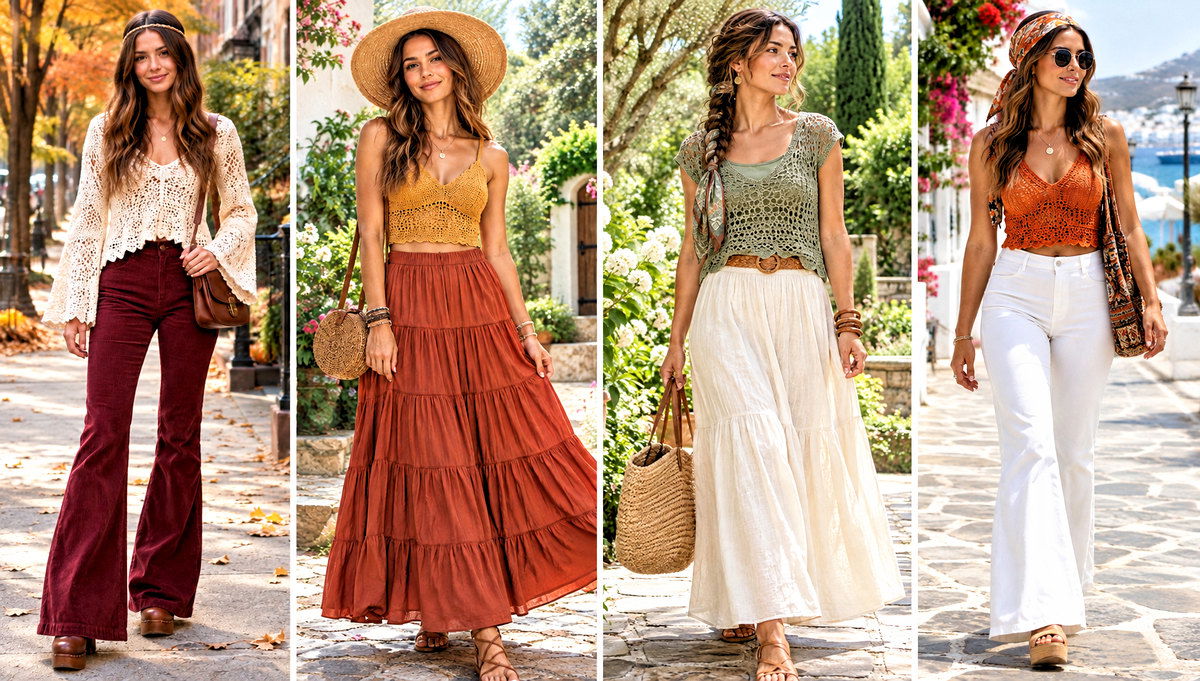 30 Hippie Crochet Top Outfit Ideas for Boho Summer Style