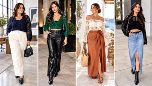 18 Hollow Out Crop Crochet Sweater Outfit Ideas for Layers