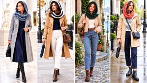 24 Hooded Crochet Cowl Snood Outfit Ideas for Windy Days