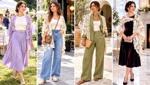 24 Irish Crochet Shawl Outfit Ideas for Dressy Events
