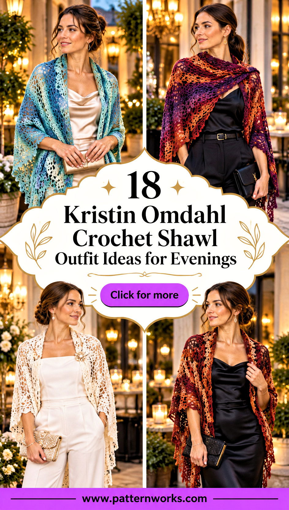 18 Kristin Omdahl Crochet Shawl Outfit Ideas for Evenings - 18 Kristin Omdahl Crochet Shawl Outfit Ideas for Evenings