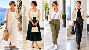 18 Lacy Crochet Jacket Outfit Ideas for Breezy Days