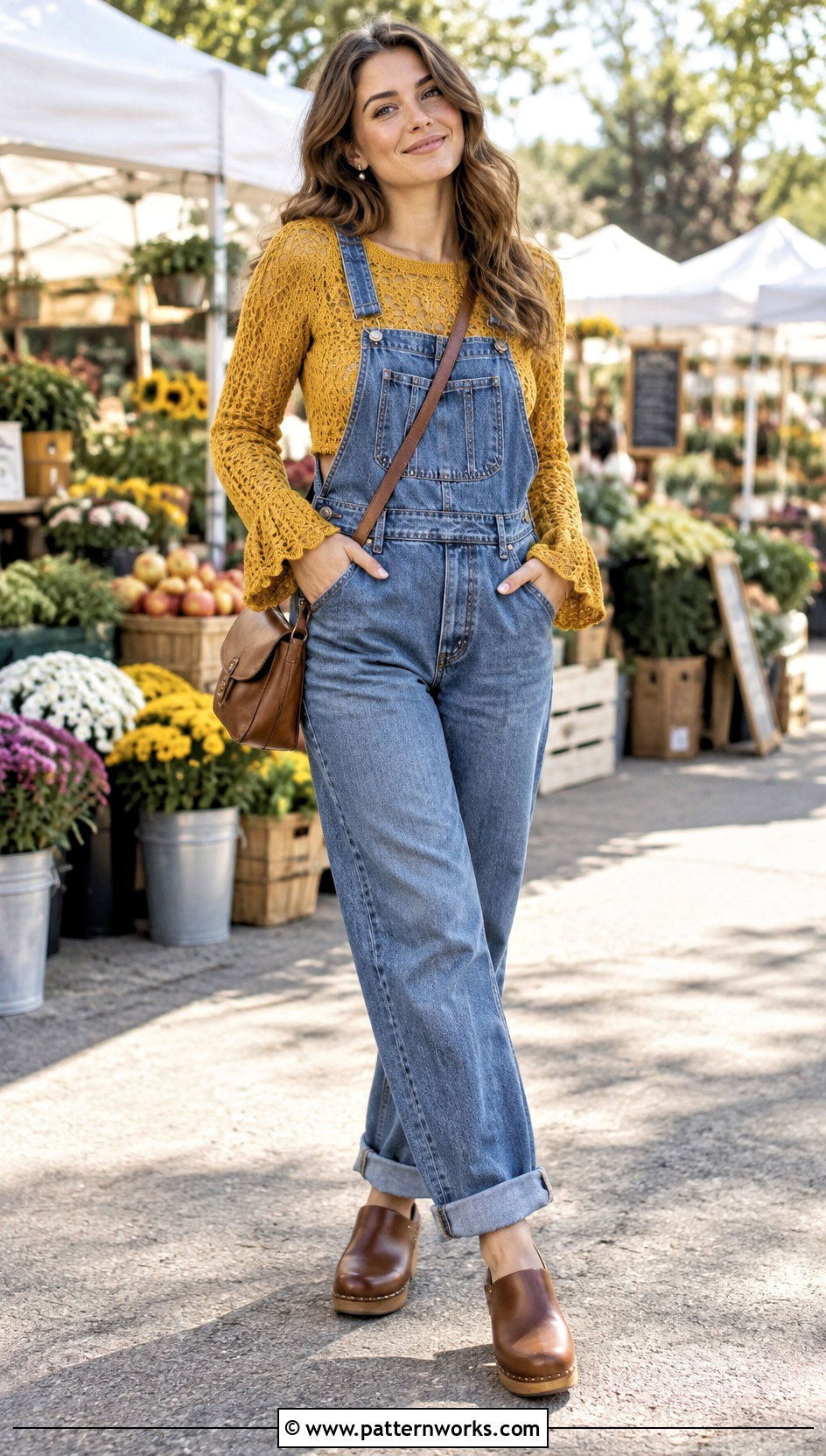 Long Sleeve Crochet Blouse With Overalls - 18 Long Sleeve Crochet Blouse outfit ideas
