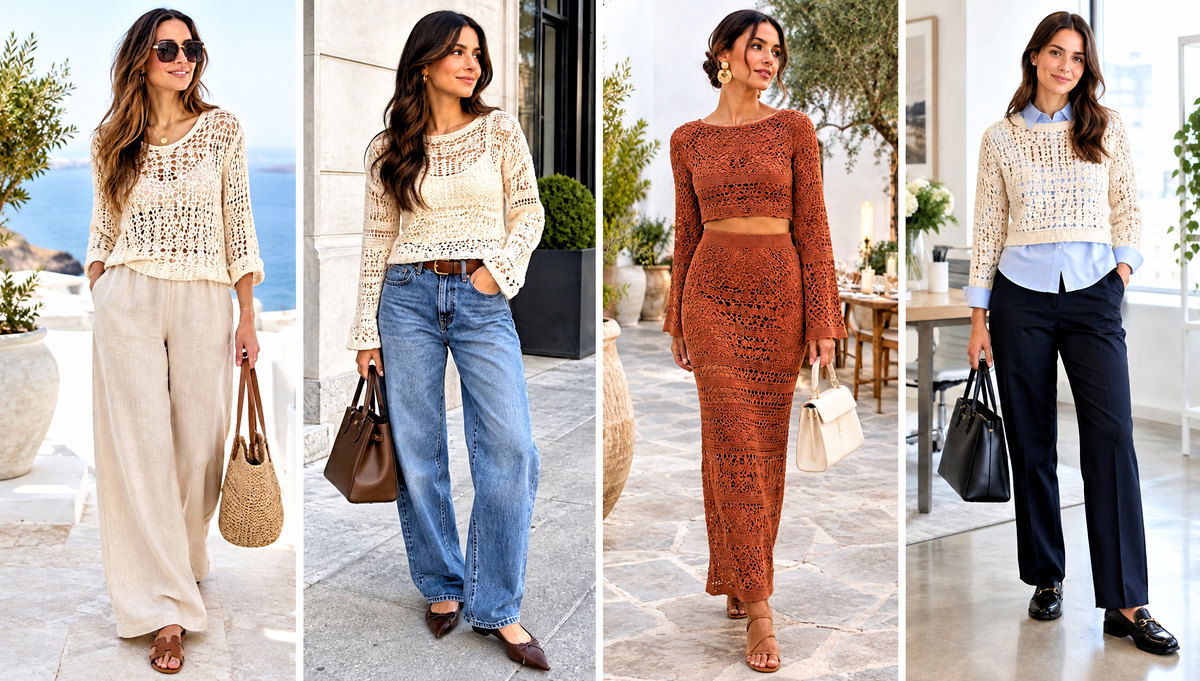 24 Long Sleeve Crochet Top Outfit Ideas for Easy Layering