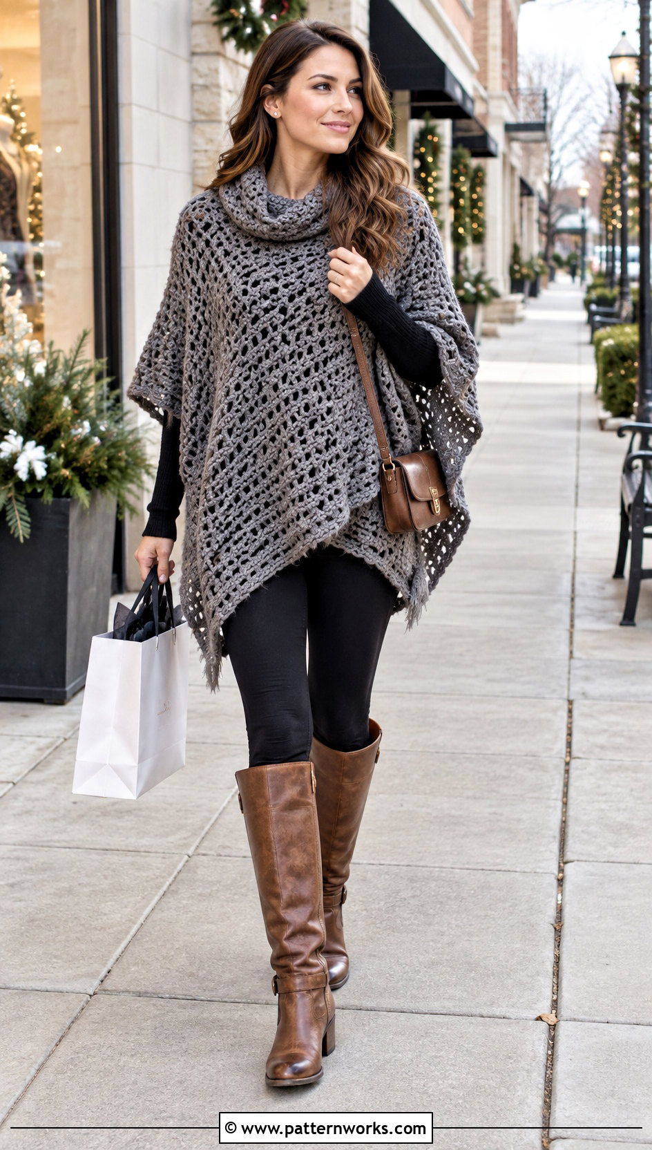 Martha Stewart Crochet Poncho With Leggings And Boots - 18 martha stewart crochet poncho outfit ideas