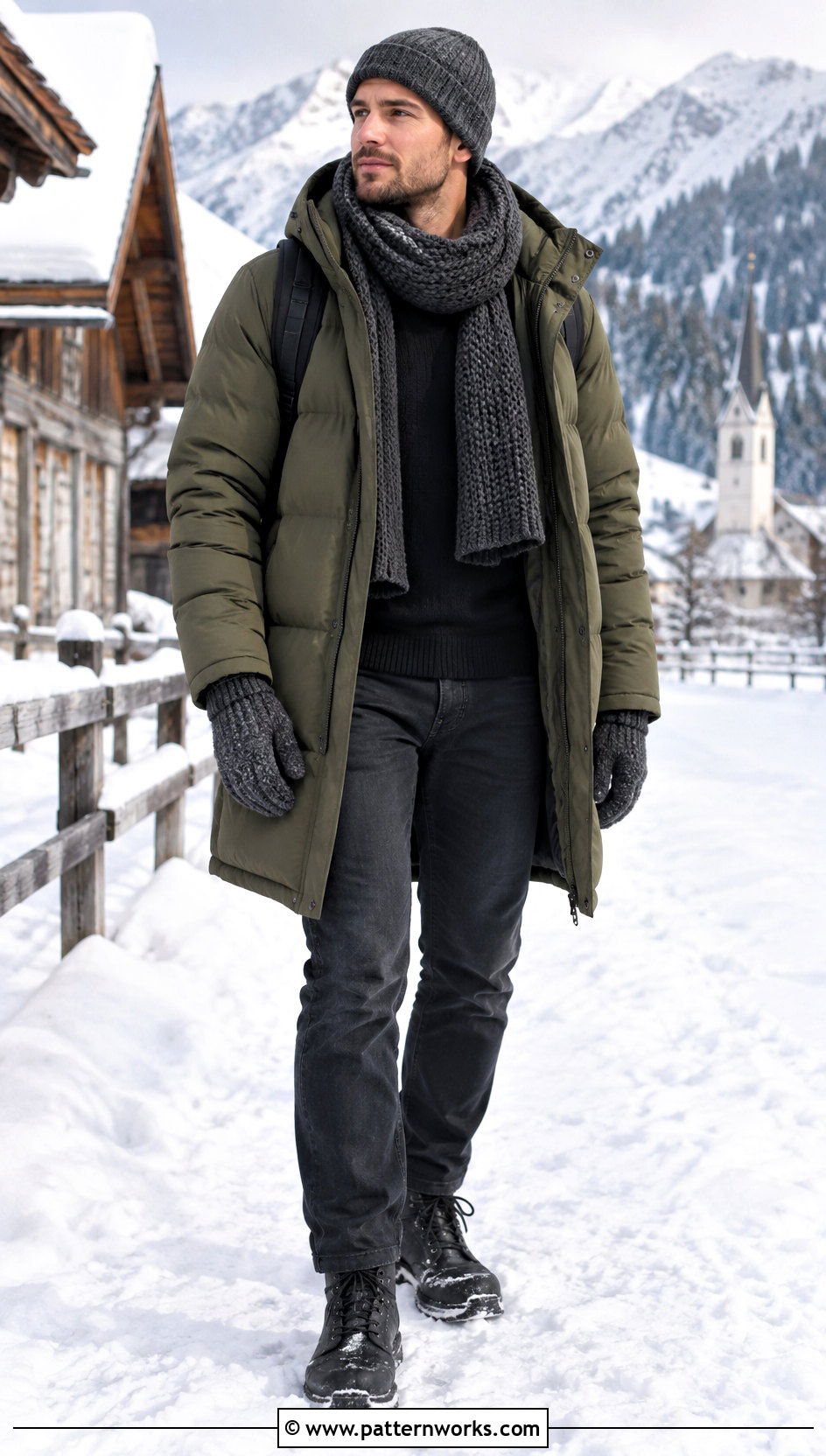 Matching Crochet Mittens Hat And Scarf Outfit - 24 Crochet Mens Mittens outfit ideas