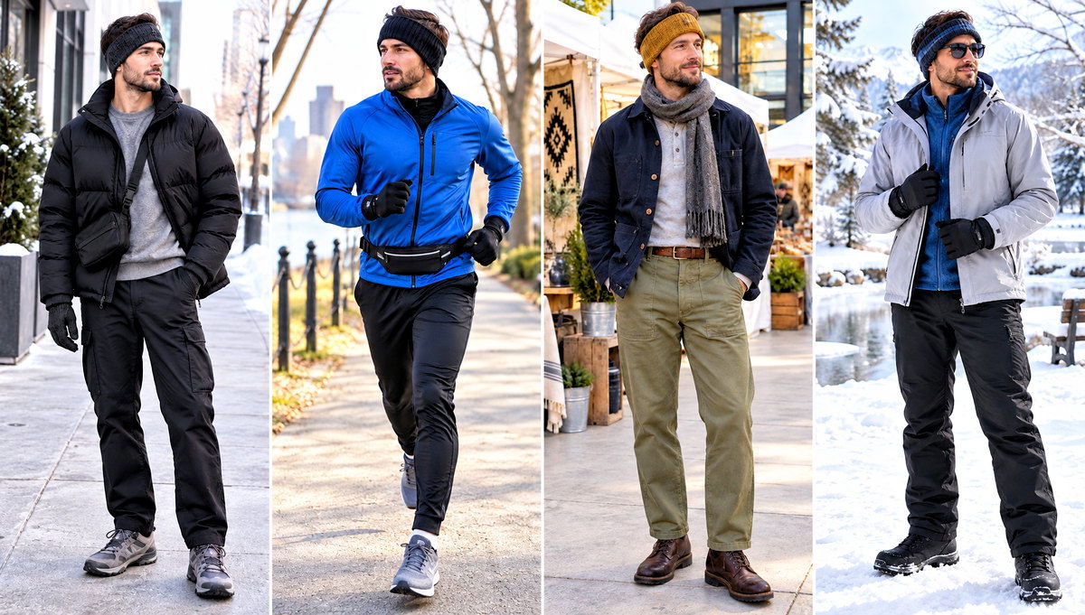 18 Mens Crochet Ear Warmer Outfit Ideas for Chilly Runs