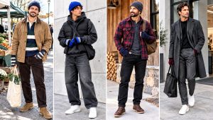24 Men's Crochet Gloves Outfit Ideas for Winter Walks