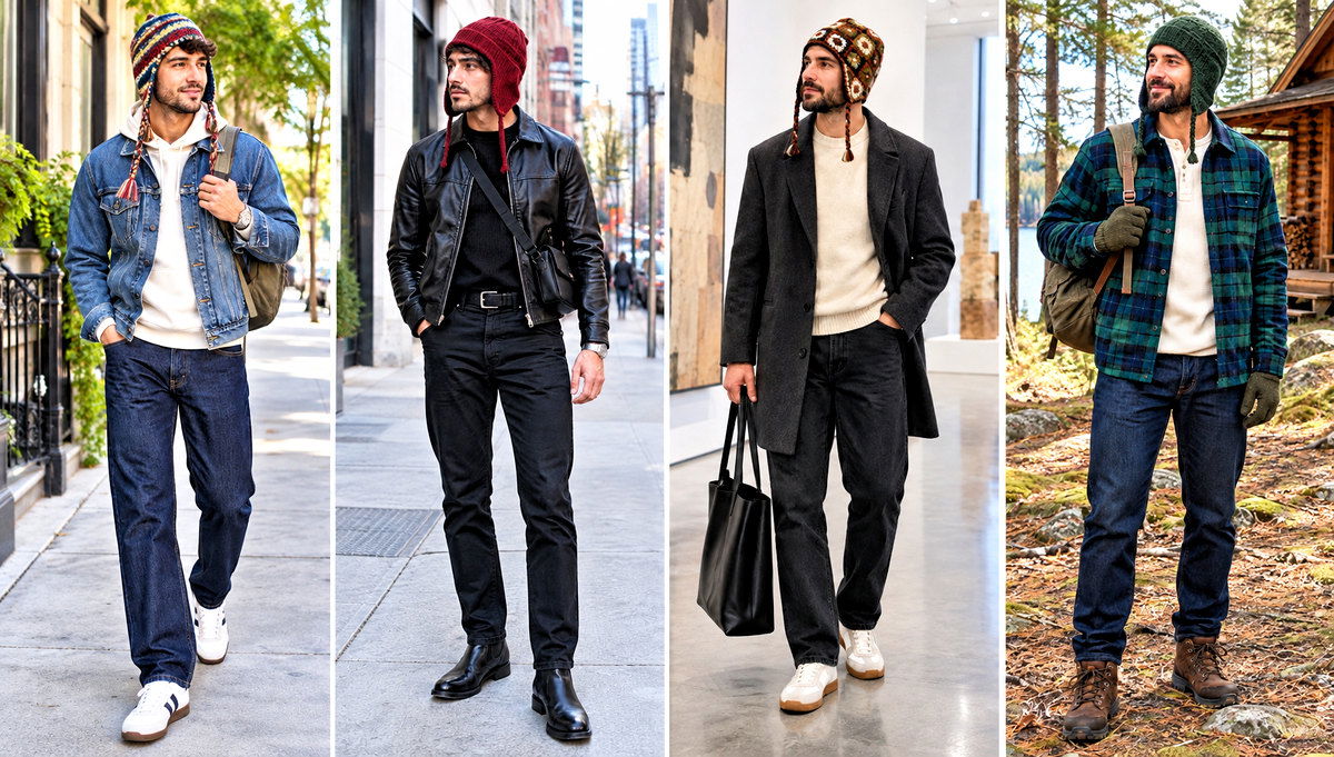 18 Mens Crochet Hat With Earflaps Outfit Ideas for Winter