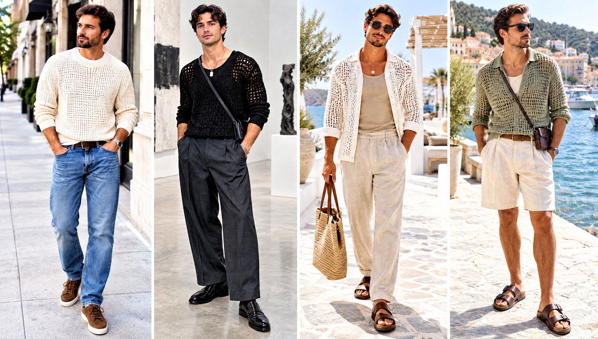 24 Mens Crochet Jumper Outfit Ideas for Casual Days