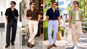 30 Men's Crochet Shirt Outfit Ideas for Resort Wear