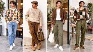 30 Men's Crochet Sweater Outfit Ideas for Cool Evenings