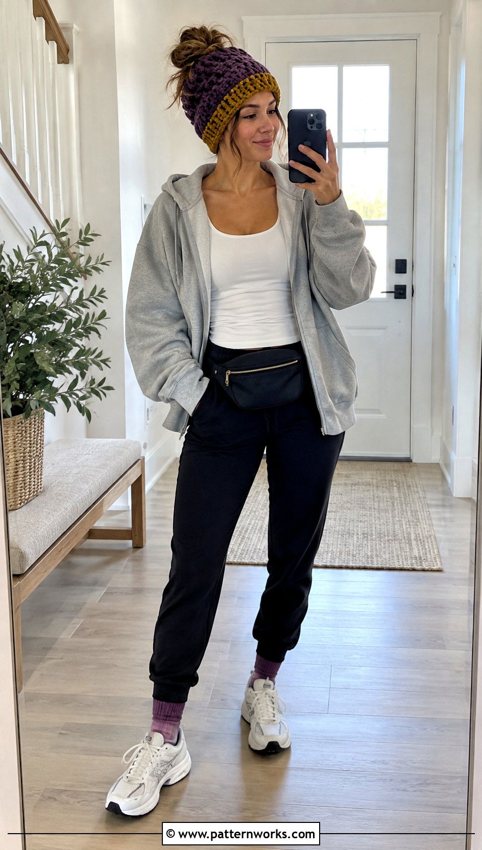 Minnesota Vikings Messy Bun Beanie With Hoodie And Joggers - 24 crochet minnesota vikings hat outfit ideas