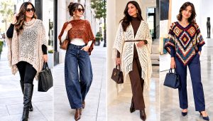 18 Modern Crochet Poncho Outfit Ideas for Easy Comfort