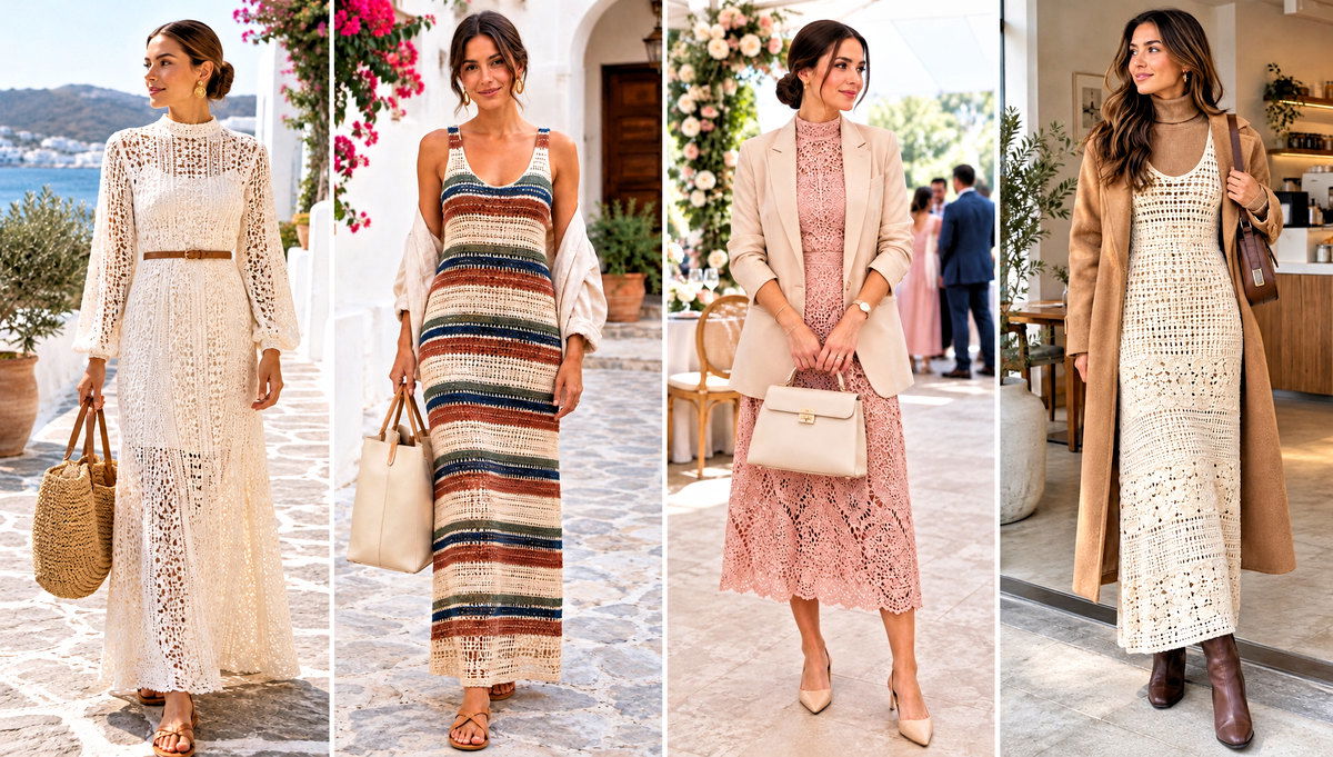 30 Modest Crochet Dress Outfit Ideas for Easy Layering