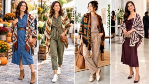 24 Mosaic Crochet Shawl Outfit Ideas for Dressy Layers