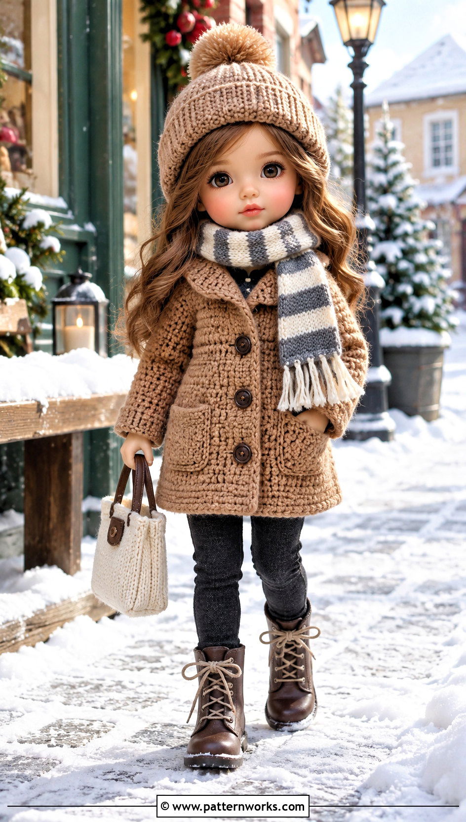 Nendoroid Crochet Coat With Scarf And Boots - 18 Nendoroid Crochet Clothes and outfit ideas