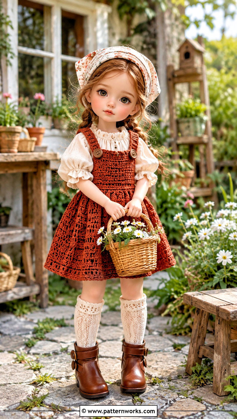 Nendoroid Crochet Pinafore Dress With Blouse - 18 Nendoroid Crochet Clothes and outfit ideas