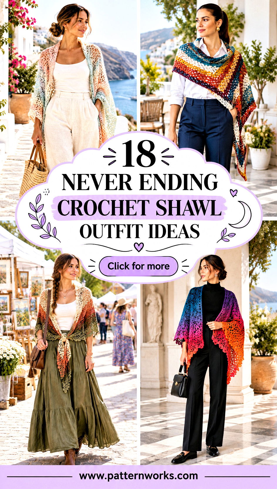 18 Never Ending Crochet Shawl Outfit Ideas for Breezy Nights - 18 Never Ending Crochet Shawl Outfit Ideas for Breezy Nights