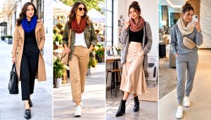 18 One Skein Crochet Infinity Scarf Outfit Ideas to Layer