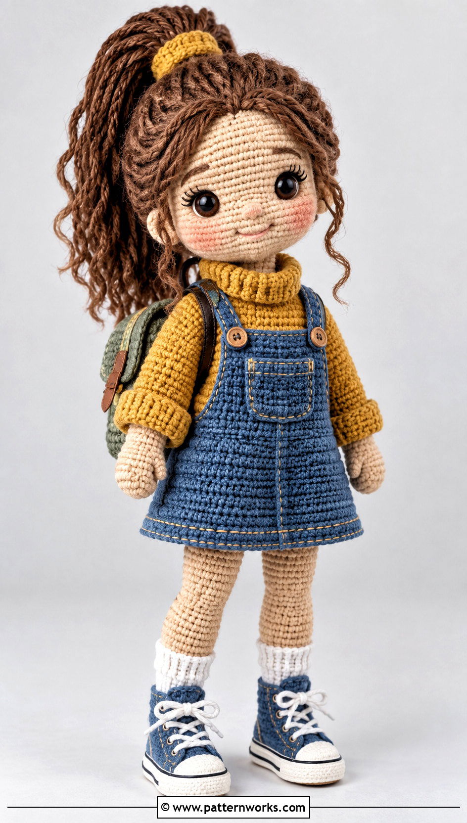 Overall Crochet Doll Dress Outfit With Turtleneck - 24 amigurumi crochet doll dress outfit ideas