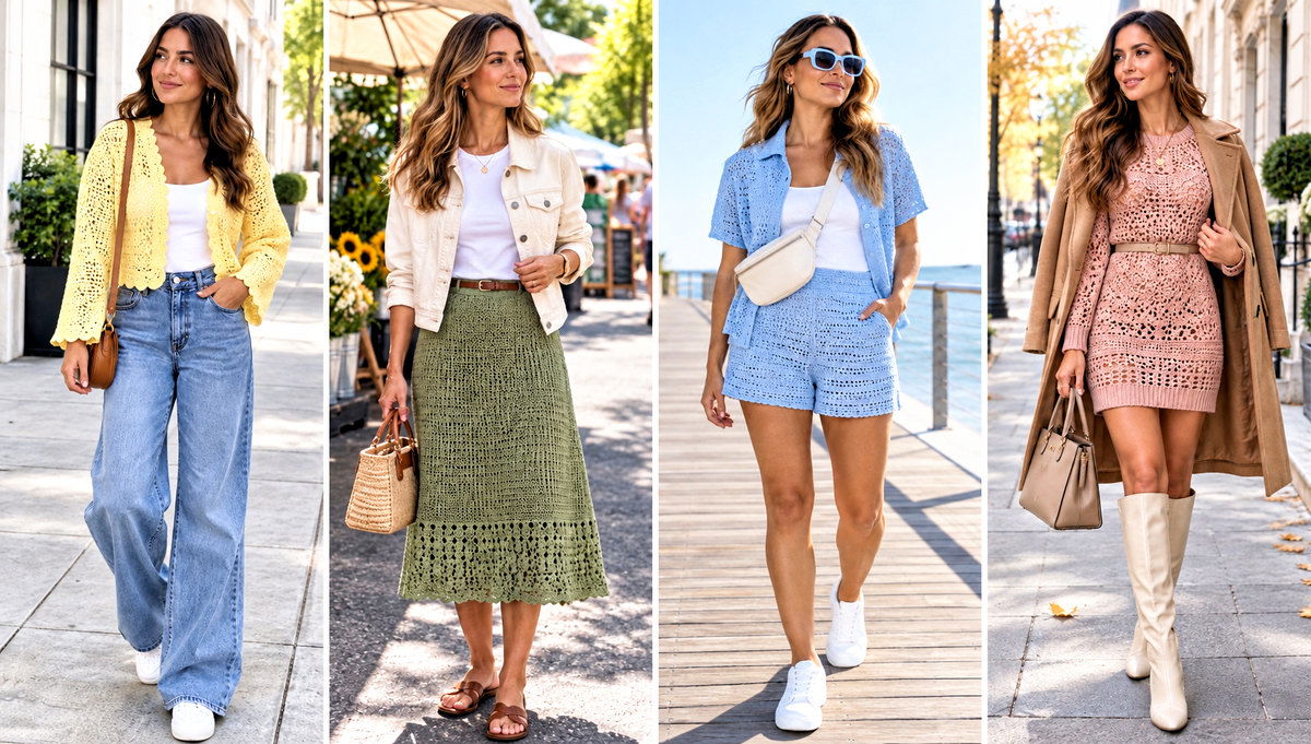 18 Pastel Crochet Clothing Design Outfit Ideas for Spring