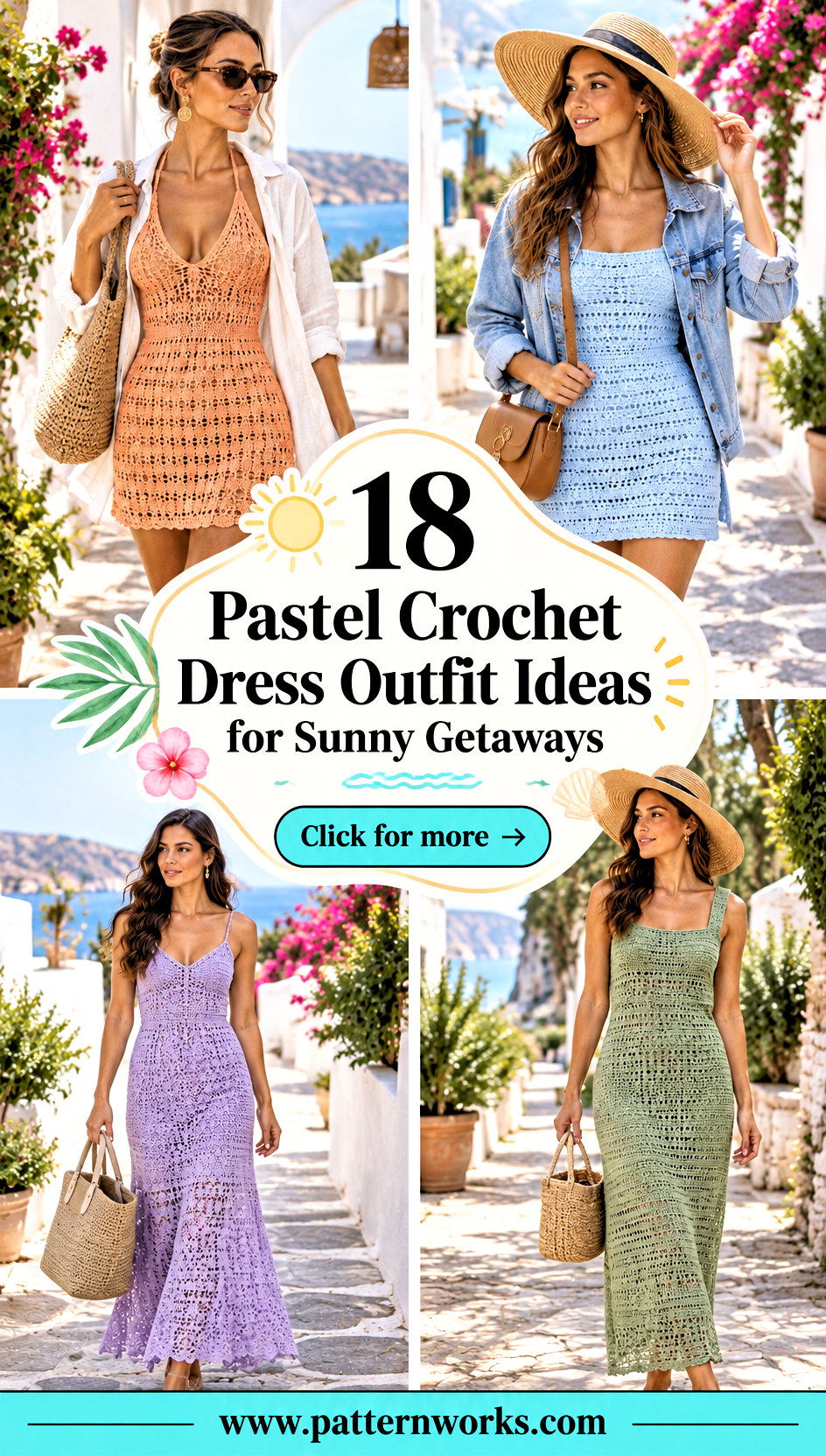 18 Pastel Crochet Dress Outfit Ideas for Sunny Getaways - 18 Pastel Crochet Dress Outfit Ideas for Sunny Getaways