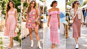24 Pink Crochet Dress Outfit Ideas for Weekend Plans