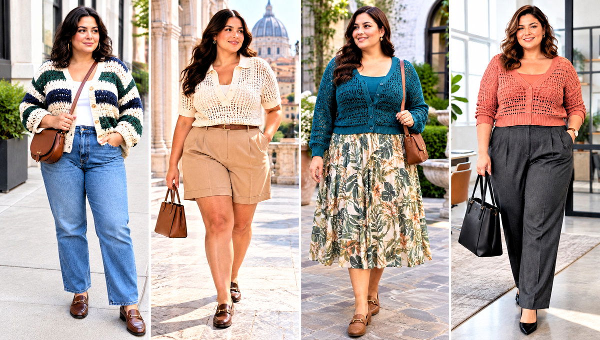 24 Plus Size Crochet Sweater Outfit Ideas for Casual Days