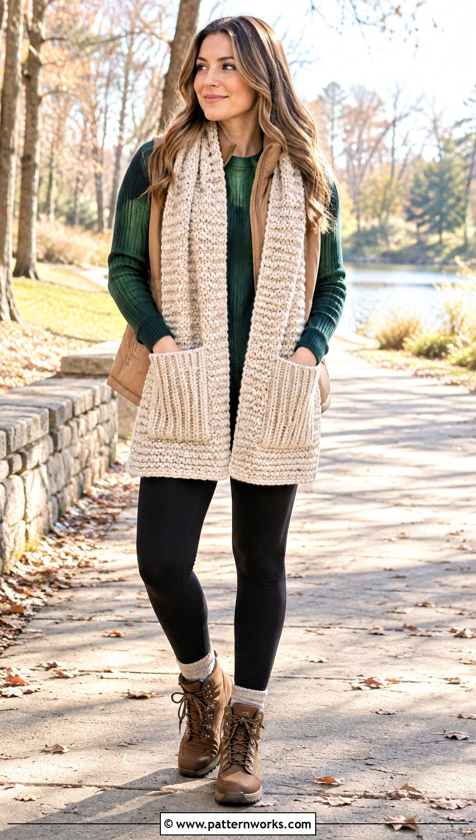 Pocket Crochet Scarf - 24 crochet scarf design ideas
