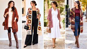18 Pocket Crochet Shawl Outfit Ideas for Cool Evenings