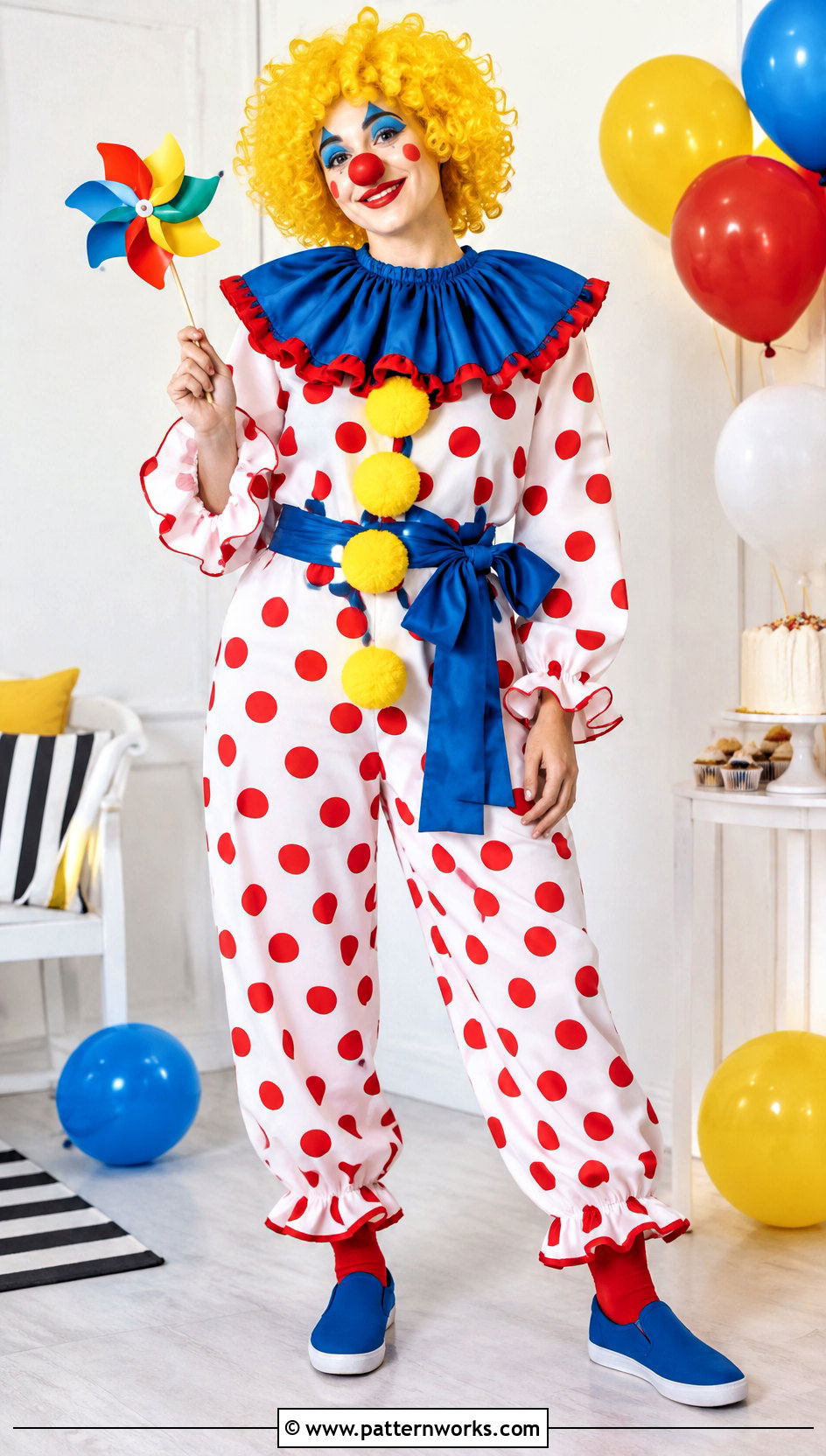 Polka Dot Clown Crochet Ruffle Collar Outfit - 24 Clown Crochet Ruffle Collar outfit ideas