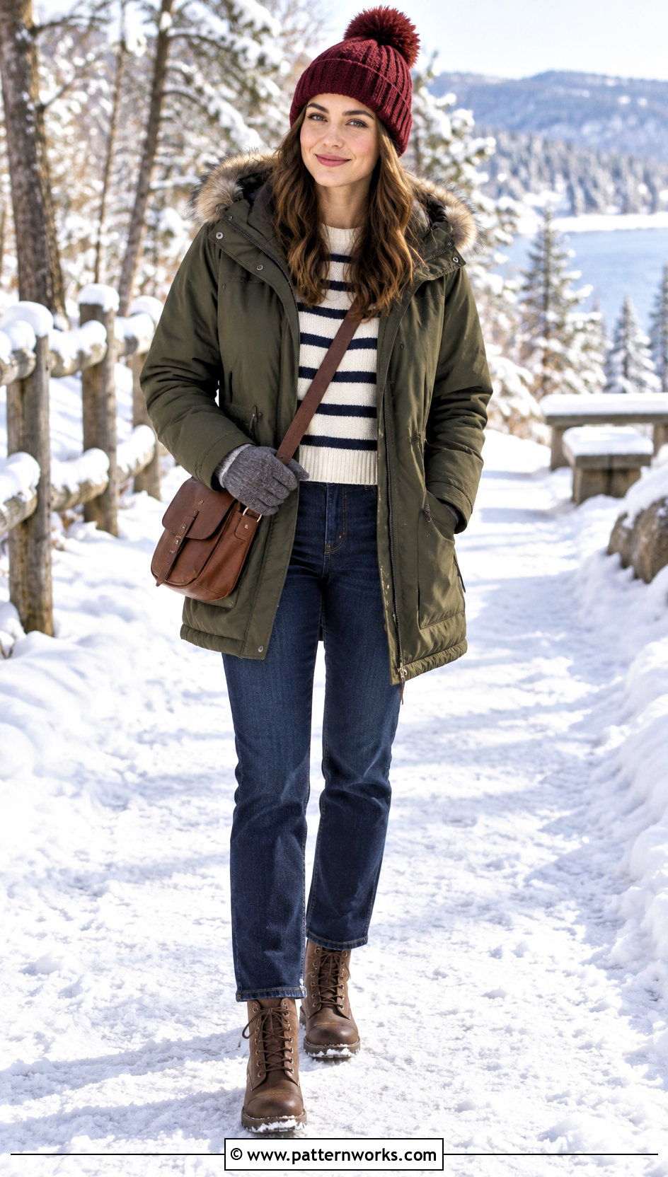 Pom Pom Crochet Beanie Outfit With Parka - 18 Womens Crochet Beanie outfit ideas