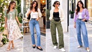 24 Puff Sleeve Crochet Cardigan Outfit Ideas for Date Night