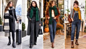18 Ribbed Crochet Scarf Outfit Ideas for Crisp Mornings