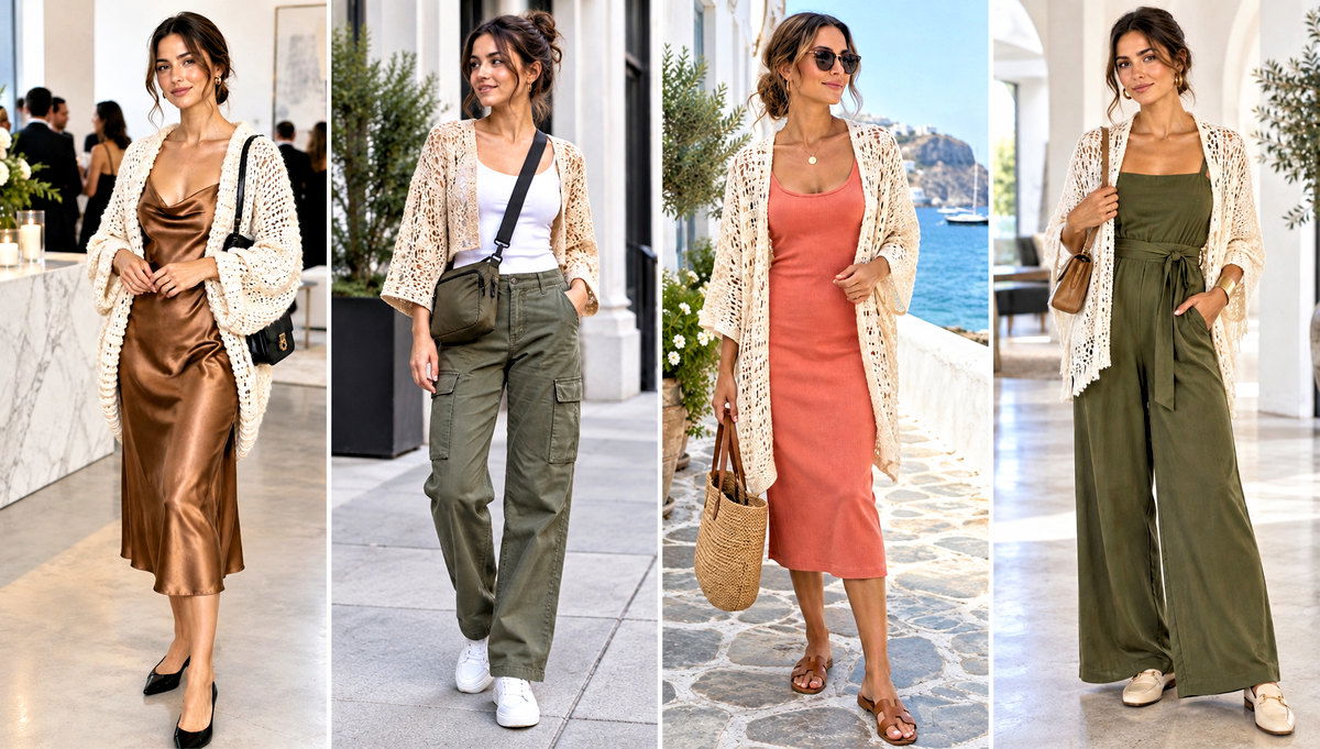 24 Shawl Crochet Cardigan Outfit Ideas for Cozy Fall Looks