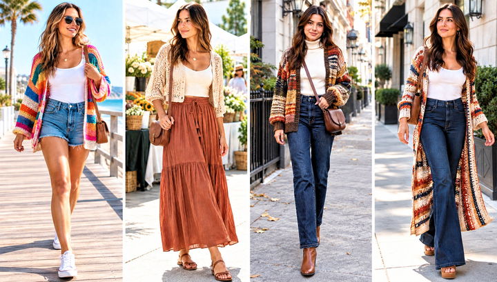 30 Simple Crochet Cardigan Outfit Ideas for Casual Workdays