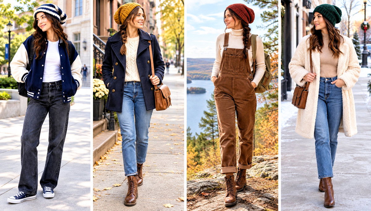 30 Slouchy Crochet Beanie Outfit Ideas for Casual Layers