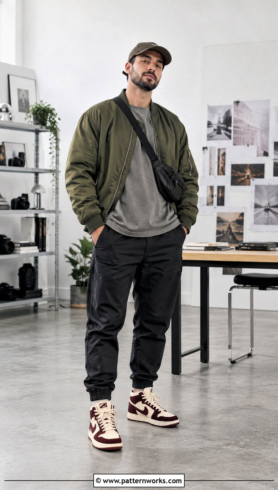 Sneaker Crochet Mens Slippers With Joggers And Bomber Jacket - 30 mens crochet slippers outfit ideas