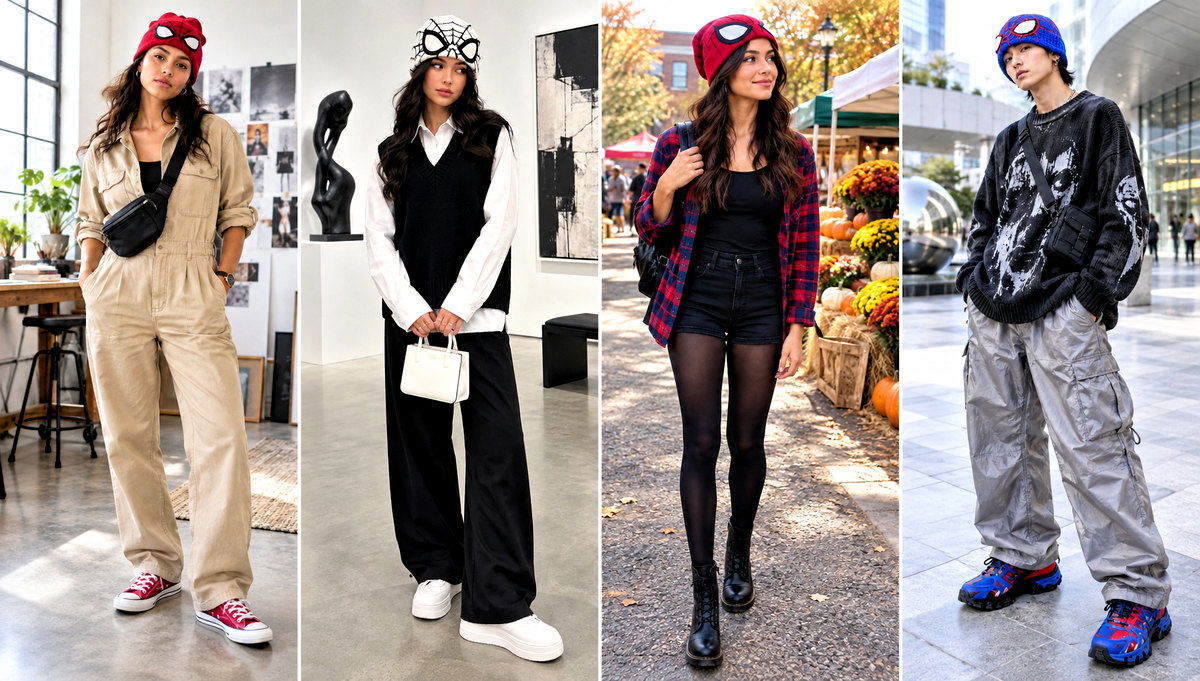 30 Spider Man Crochet Beanie Outfit Ideas for Comic Fans