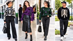 18 Spooky Crochet Sweater Outfit Ideas for Halloween