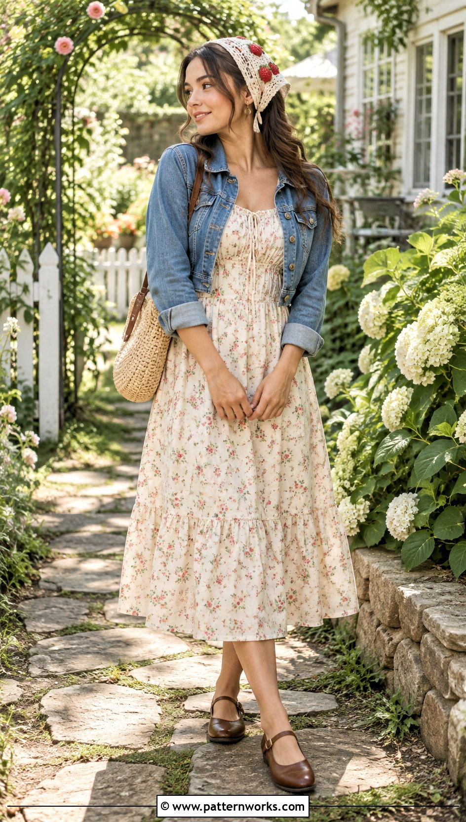 Strawberry Crochet Bonnet Outfit With Prairie Dress - 30 strawberry crochet hat outfit ideas