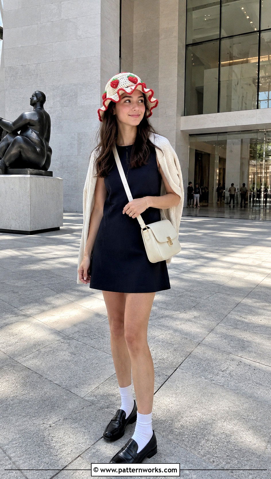 Strawberry Crochet Ruffle Hat Outfit With Mini Dress - 30 strawberry crochet hat outfit ideas
