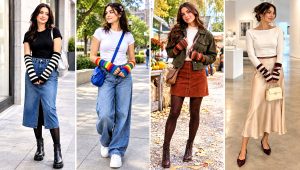 18 Striped Crochet Arm Warmers Outfit Ideas for Layering