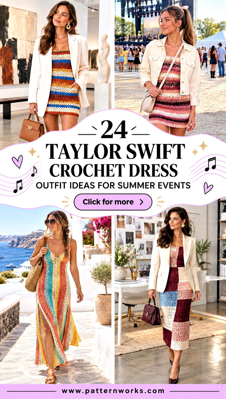 24 Taylor Swift Crochet Dress Outfit Ideas for Summer Events - 24 Taylor Swift Crochet Dress Outfit Ideas for Summer Events