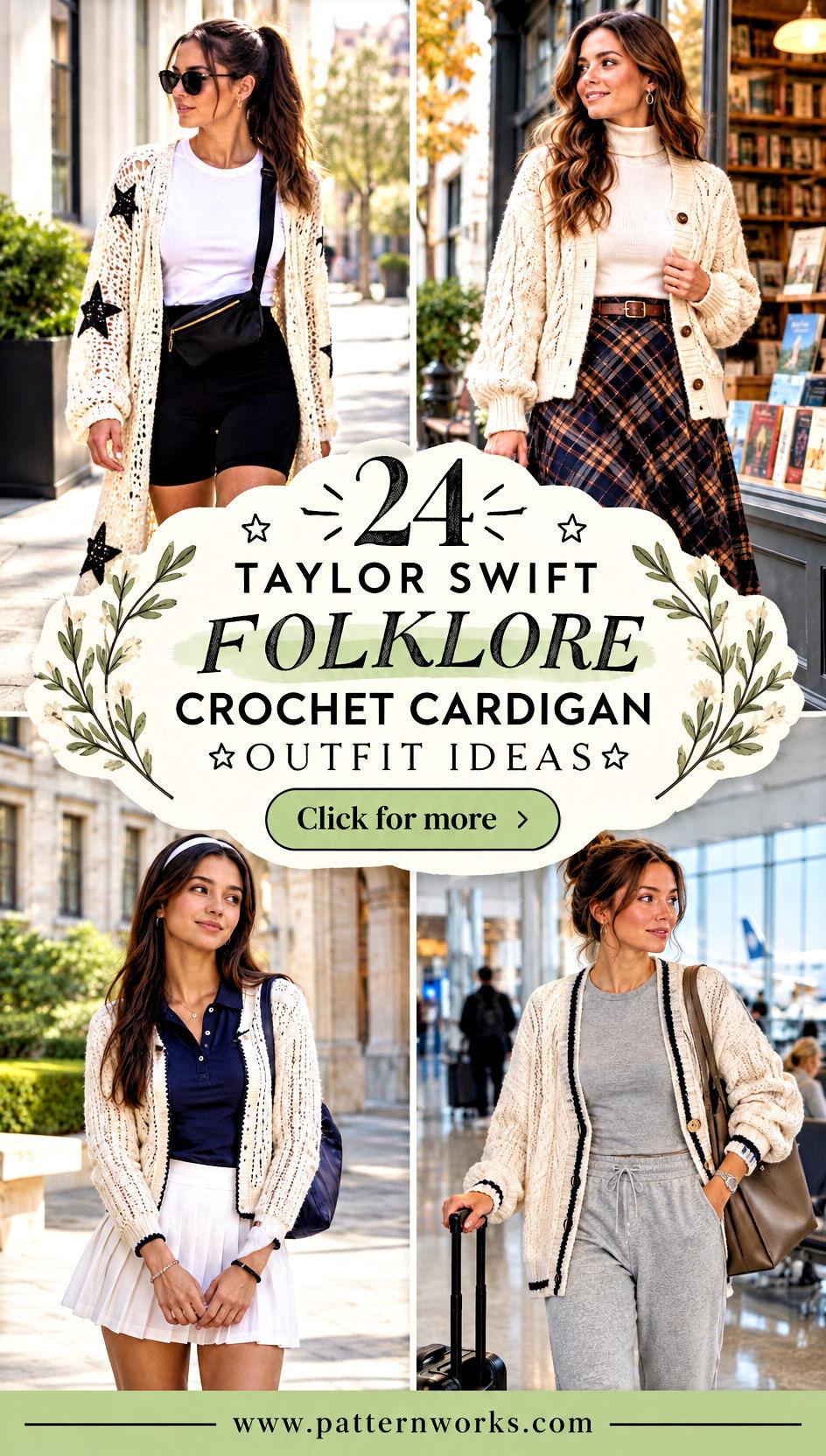 24 Taylor Swift Folklore Crochet Cardigan Outfit Ideas - 24 Taylor Swift Folklore Crochet Cardigan Outfit Ideas